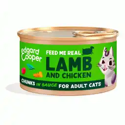 Pets Place Edgard&Cooper Lamb and Chicken Chunks in Sauce Adult - Natvoer - 85 g aanbieding
