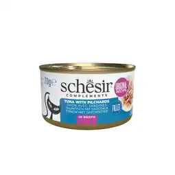 Pets Place Schesir Kat Bouillon - Natvoer - 70 g Tonijn&Sardines aanbieding