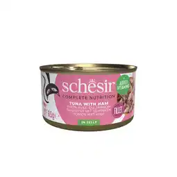 Pets Place Schesir Kat Blik Gelei Vis - Natvoer - 85 g Tonijn&Ham aanbieding
