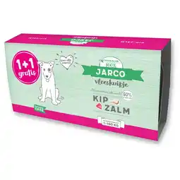 Pets Place Jarco Dog Vleeskuipje 1+1 - Natvoer - 2x150 g Kip&Zalm aanbieding