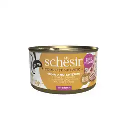 Pets Place Schesir Kat Blik Gekookte Vis - Natvoer - 85 g Tonijn&Kip&Rijst aanbieding