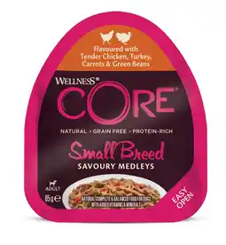 Pets Place Wellness Core Small Breed Savoury Medleys - Natvoer - 85 g Kip&Kalkoen aanbieding