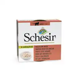 Pets Place Schesir Kat Bouillon - Natvoer - 70 g Kip&Zeebrasem aanbieding