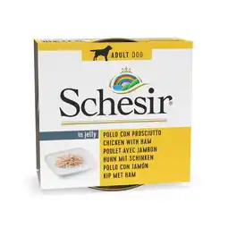 Pets Place Schesir Hond Blik Gelei - Natvoer - 150 g Kipfilet&Ham aanbieding