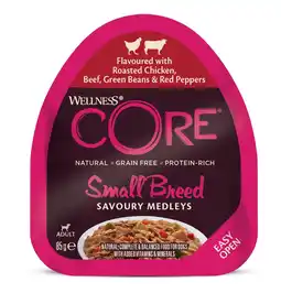 Pets Place Wellness Core Small Breed Savoury Medleys - Natvoer - 85 g Kip&Rund aanbieding