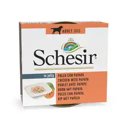 Pets Place Schesir Hond Blik Gelei - Natvoer - 150 g Kip&Papaja aanbieding
