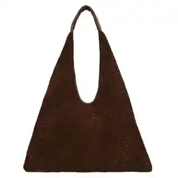 Wehkamp Manfield suede schoudertas donkerbruin aanbieding