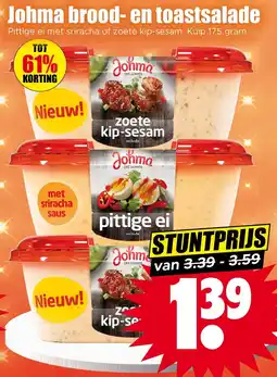 Dirk Johma brood- en toast salade aanbieding
