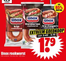 Dirk Unox rookworst aanbieding