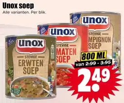 Dirk Unox soep aanbieding