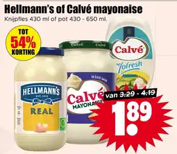 Dirk Hellmann's of Calvé mayonaise aanbieding