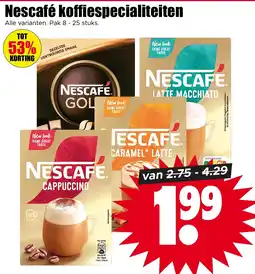 Dirk Nescafé koffiespecialiteiten aanbieding