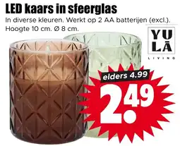 Dirk LED kaars in sfeerglas aanbieding