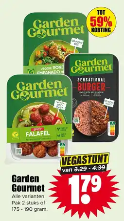 Dirk Garden Gourmet Alle varianten. Pak 2 stuks of 175 - 190 gram. aanbieding