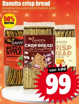 Dirk Danvita crisp bread Everything mix, pizza style of cheese & garlic. aanbieding