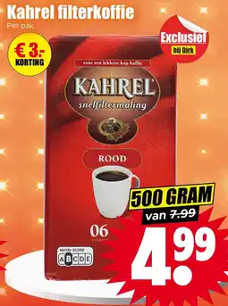 Dirk Kahrel filterkoffie aanbieding