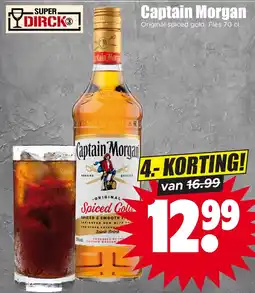Dirk Captain Morgan Original spiced gold. Fles 70 cl. aanbieding