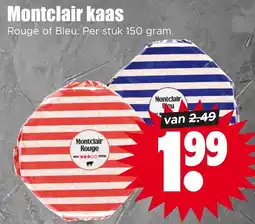 Dirk Montclair kaas Rouge of Bleu. Per stuk 150 gram. aanbieding
