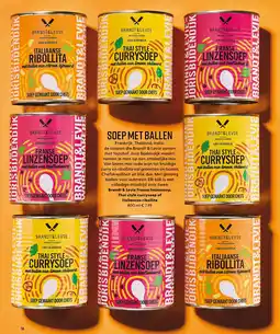 Albert Heijn Brandt & levie franse linzensoep, thai style currysoep of italiaanse ribollita aanbieding