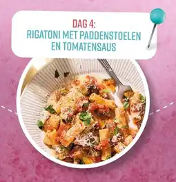 Albert Heijn Rigatoni met paddenstoelen en tomatensaus aanbieding