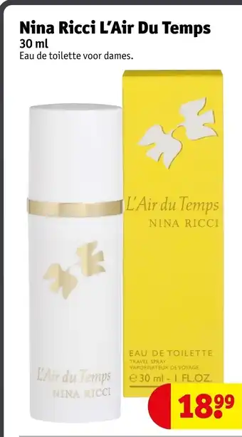 Kruidvat Nina Ricci L'Air Du Temps aanbieding