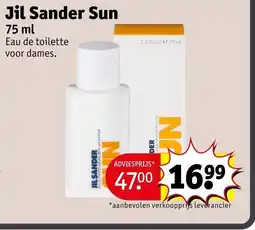 Kruidvat Jil Sander Sun aanbieding