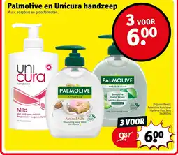 Kruidvat Palmolive en Unicura handzeep aanbieding