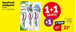 Kruidvat Aquafresh tandpasta aanbieding