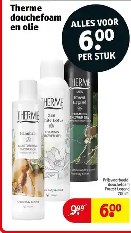 Kruidvat Therme douche Foam en olie aanbieding
