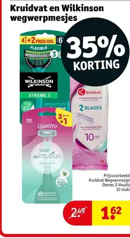 Kruidvat Kruidvat en Wilkinson wegwerpmesjes aanbieding