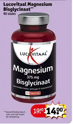 Kruidvat Lucovitaal Magnesium Bisglycinaat aanbieding