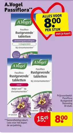 Kruidvat A.Vogel Passiflora Rustgevende tabletten aanbieding