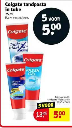 Kruidvat Colgate tandpasta in tube aanbieding