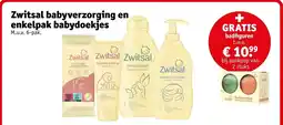 Kruidvat Zwitsal babyverzorging en enkelpak babydoekjes aanbieding