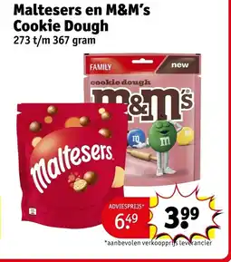 Kruidvat Maltesers en M&M's Cookie Dough aanbieding