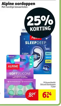 Kruidvat Alpine oordoppen aanbieding