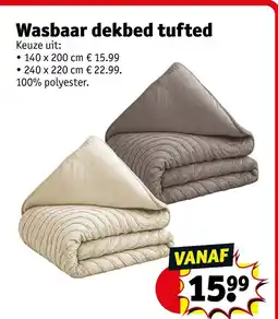 Kruidvat Wasbaar dekbed tufted aanbieding