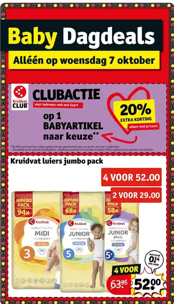 Kruidvat Kruidvat luiers jumbo pack aanbieding