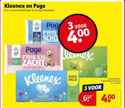 Kruidvat Kleenex en Page aanbieding