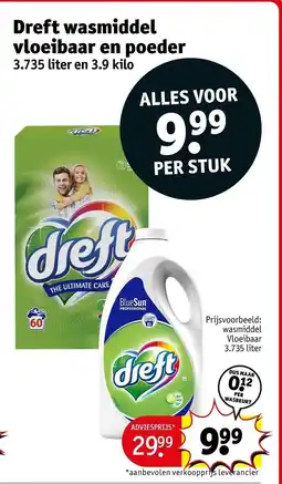 Kruidvat Dreft wasmiddel vloeibaar en poeder aanbieding