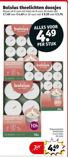 Kruidvat Bolsius theelichten doosjes aanbieding