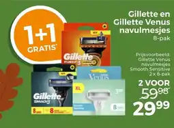 Trekpleister Gillette en Gillette Venus navulmesjes aanbieding