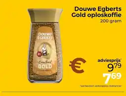 Trekpleister Douwe Egberts Gold oploskoffie aanbieding
