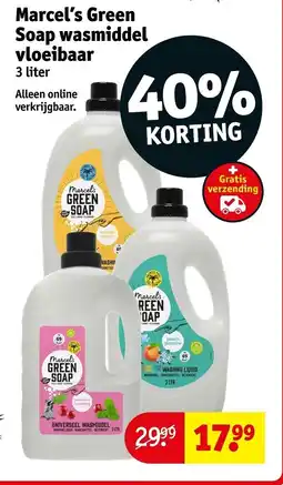 Kruidvat Marcel's Green Soap wasmiddel vloeibaar aanbieding
