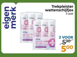Trekpleister eigen merk trekpleister wattenschijfjes aanbieding