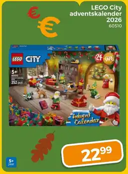 Trekpleister LEGO City adventskalender 2026 aanbieding