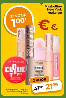 Trekpleister Maybelline New York make-up aanbieding