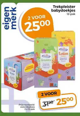 Trekpleister eigen merk trekpleister babydoekjes aanbieding