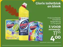 Trekpleister Glorix toiletblok en bleek aanbieding