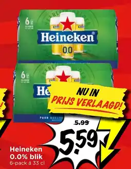 Vomar Voordeelmarkt Heineken 0.0% blik aanbieding
